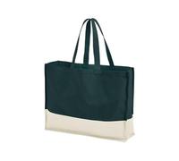 Westford Mill Tragetasche Umhängetaschen Einkaufstasche Shopper 52 x 38,5 x 16 cm zweifarbig Dunkelgrün/Natur