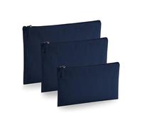WM830 Westford Mill Zubehörtasche aus Bio Baumwolle French Navy S (20 x 11,5 cm)