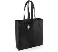 Westford Mill Classic Shopper (Fairtrade Baumwolle), Farbe:Black, Größe:39 x 42 x 13 cm