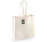 Westford Mill Fairtrade Classic Baumwoll Shopper Baumwolltasche W623 natural 39 x 41 x 14 cm