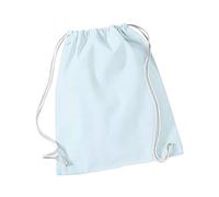 Westford Mill Gymsac 37x46cm Turnbeutel Baumwoll-Rucksack Pastel Blue