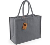 Westford Mill Jute Classic Shopper Tragetasche Schultertasche Grau