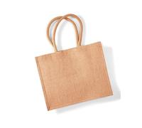 Westford Mill Jute Classic Shopper Tragetasche Schultertasche Natur