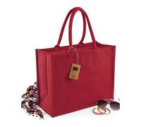 Westford Mill Jute Classic Shopper Tragetasche Schultertasche Rot