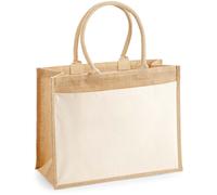 WM427 Westford Mill Jutetasche Einkaufstasche Natural 42 x 33 x 19 cm