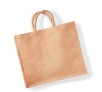 Westford Mill Jute Jumbo Shopper WM408 - Natural - 45 x 39 x 21 cm