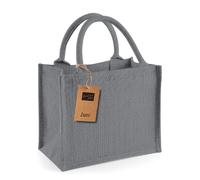 WM412 Westford Mill Jute Mini Gift Bag Graphite Grey 26 x 22 x 14 cm