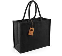 Westford Mill Jute Shopper WM407 Classic 42 x 33 x 19 cm Schwarz