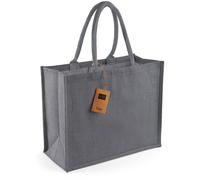 Westford Mill Jute-Shopper WM407 Classic 42 x 33 x 19 cm Graphite Grey