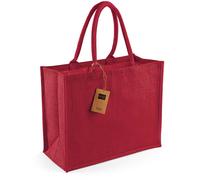 Westford Mill Jute Shopper WM407 Classic 42 x 33 x 19 cm Rot