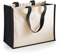 Westford Mill Shopper WM422 Printers Jute Classic Schwarz 42 x 33 x 19 cm Einheitsgröße