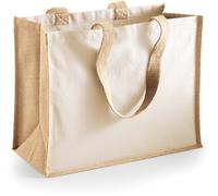 Westford Mill Jute Shopper Classic Jute-Tasche W422 natural 42 x 33 x 19 cm