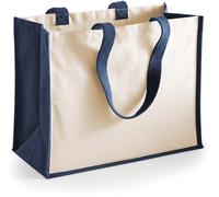 Westford Mill Jute Shopper Classic Jute-Tasche W422 navy 42 x 33 x 19 cm