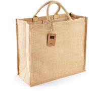 Westford Mill Jute Jumbo Shopper WM408 - Natural - 45 x 39 x 21 cm
