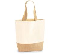Westford Mill Einkaufstasche WM450 – Jute-Boden Canvas Natur 24 x 41 x 13 cm