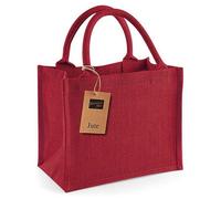 Westford Mill Jute Tasche Gift Bag Geschenktasche Rot