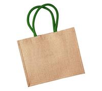 Westford Mill Jutetasche/Einkaufstasche, 21 Liter (2 Stück/Packung) (Einheitsgröße) (Natur/Grün)