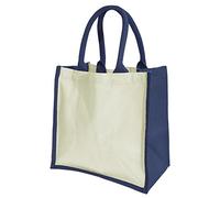 Westford Mill Midi Jute-Tasche/Shopper/Einkaufstasche, 14 Liter (Einheitsgröße) (Marineblau)