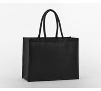 WESTFORD MILL NATURAL STARCHED JUTE CLASSIC SHOPPER BLACK / BLACK