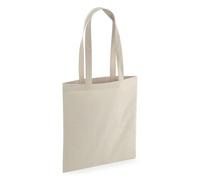 Westford Mill Organic Baumwolltasche Natur Bio Baumwolle Shopper langer Tragegriff natural