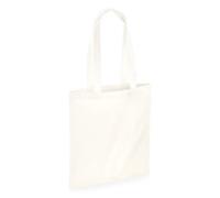 Westford Mill Organic Baumwolltasche Natur Bio Baumwolle Shopper langer Tragegriff natural