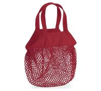 WM151 Westford Mill Organic Cotton Mini Mesh Grocery Bag Orange Rust 34 x 12 cm