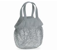 WM151 Westford Mill Organic Cotton Mini Mesh Grocery Bag Pure Grey 34 x 12 cm