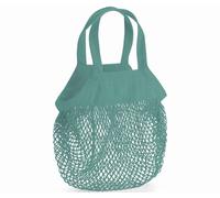 WM151 Westford Mill Organic Cotton Mini Mesh Grocery Bag Sage Green 34 x 12 cm