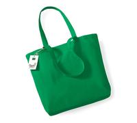 WM180 Westford Mill Organic Cotton Shopper Kelly Green 32 x 35 x 12 cm