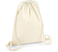 Westford Mill Premium Bio Baumwoll Turnbeutel Sportbeutel W260 natural 37 x 46 cm