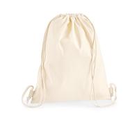 WM210 Westford Mill Premium Cotton Gymsac Natural 37 x 46 cm