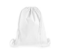 Westford Mill - Premium Cotton Gymsac White, 37 x 46 cm