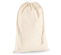 WM216 Westford Mill Schuhtasche Schuhbeutel Turnbeutel aus Baumwolle Natural L (40 x 61,5 cm)