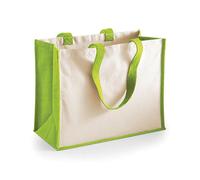 Westford Mill - Printers Jute Classic Shopper Apple Green, 42 x 33 x 19 cm