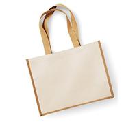 Westford Mill Printers Jute-Kinderbett-Einkaufstasche, Farbe: Natur, Größe = O/S, natur, Einheitsgröße