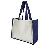 Westford Mill Printers Jute-Tasche/Shopper/Einkaufstasche, 21 Liter (Einheitsgröße) (Marineblau)