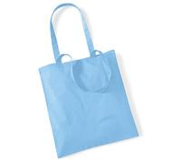 Westford Mill Baumwolltasche 'Bag for Life' Einkaufstasche W101 sky blue 38 x 42 cm