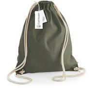 WM810 Westford Mill Turnbeutel aus Bio-Baumwolle Olive Green 37 x 47 cm