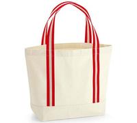 Westford Mill Strandtasche Bootstasche Einkaufstasche Strandtasche Saunatasche Schwimmtasche EarthAware Organic Natur / Rot