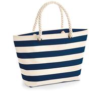 WM680 Westford Mill Nautical Beach Bag Natural 36 x 35 x 18 cm