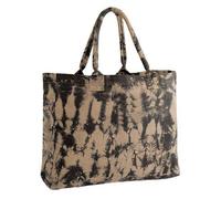 Westford Mill Tasche Shopper Einkaufstasche Strandtasche Canvas Stoff Bedruckt Sand/Schwarz