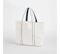 Westford Mill Tragetasche Umhängetaschen Einkaufstasche Shopper 41 x 34 x 15 cm zweifarbig Weiss (Soft) / Navy (French)
