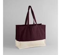 Westford Mill Tragetasche Umhängetaschen Einkaufstasche Shopper 52 x 38,5 x 16 cm zweifarbig Bordeuax (Oxblood) / Natur