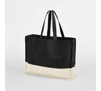 Westford Mill Tragetasche Umhängetaschen Einkaufstasche Shopper 52 x 38,5 x 16 cm zweifarbig Schwarz/Natur
