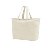 Westford Mill Übergroße, robuste Canvas-Tragetasche für Damen und Herren, Schwimmen, Reisen, Fitnessstudio, Kabine, Reiseutensilien, Yoga, Strand, Sport - 100 % Baumwoll-Leinen, natur