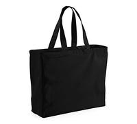 WM108 Westford Mill Canvas Classic Shopper Black 39 x 42 x 13 cm