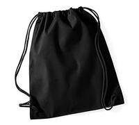 WM110 Westford Mill Cotton Gymsac Black 37 x 46 cm