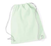 WM110 Westford Mill Cotton Gymsac Pastel Mint 37 x 46 cm