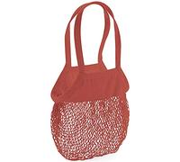 Westford Mill Einkaufstasche WM150 – Bio-Baumwolle mit Mesh-Einsatz, Orange Rust, 38 x 41 cm
