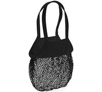 WM150 Westford Mill Einkaufstasche aus Bio-Baumwolle mit Mesh-Einsatz Black 38 x 41 cm